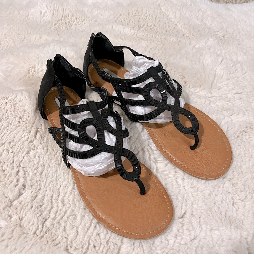 Brand new bling flat sandals ✨